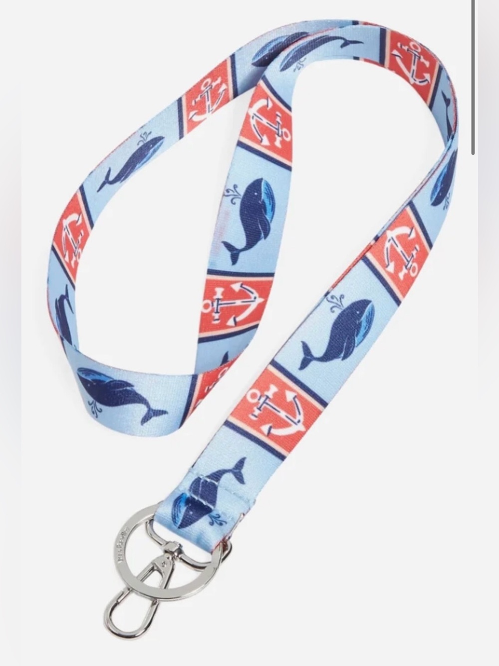 Vera Bradley Lighten Up Lanyard NWT Regatta Whale Blue